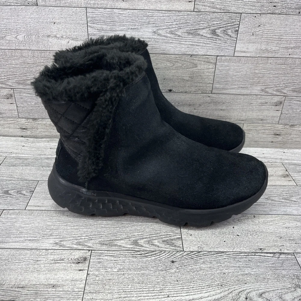 Skechers On The Go Gen 5 Goga Mat 14356‎ Black Suede Ankle Boots Women Size 6